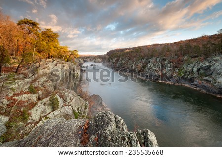 Potomac River Great Falls National Park Mather Gorge Geologic Attraction