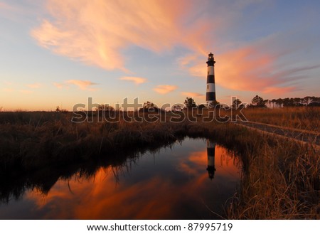 Bodie Island Lighthouse Sunrise Reflections