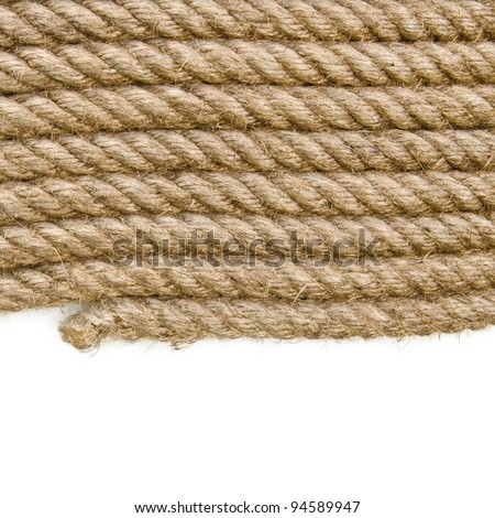 Rough rope isolated background