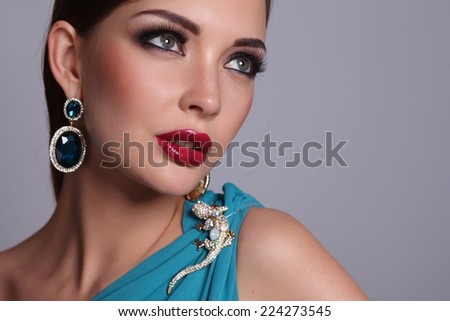 Beautiful woman with evening make-up.