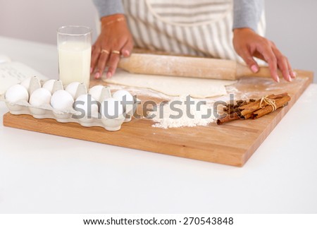 Baking ingredients for shortcrust pastry, plunger
