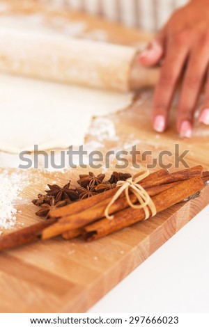 Baking ingredients for shortcrust pastry, plunger
