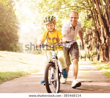 First lessons bicycle riding