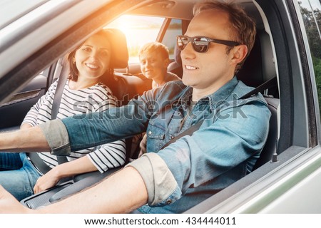 Family into the car