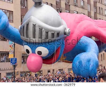Balloon figure at Macy\'s Thanksgiving Day parade in In New York City 2005.