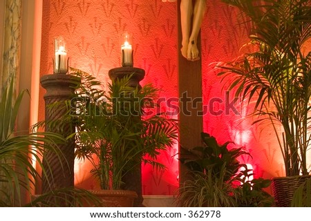 Jesus on the cross in a niche in a church in Savannah GA Jesus on the cross in a niche in a church in Savannah GA
