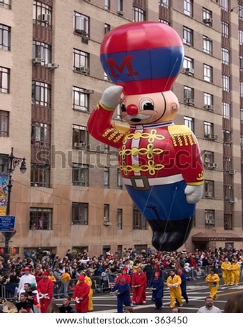 Balloon figure at the Macy\'s Thanksgiving Day parade in New York City.