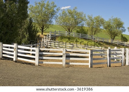 Corral at a cattle ranch in eastern Washington