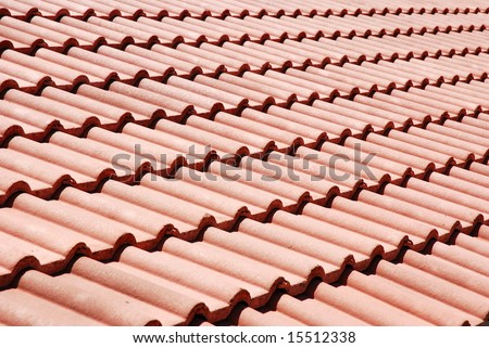 Background of a red roof on top of a house outdoors