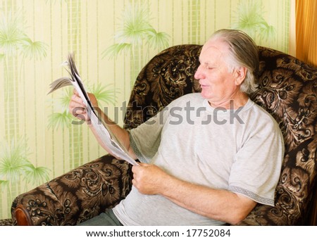 old men with  newspaper