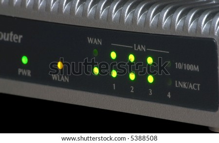 Ethernet Wifi Router on Ethernet 10 100 Mbps Wifi Router Control Panel Stock Photo 5388508