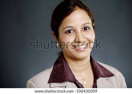 Portrait of happy Indian business woman