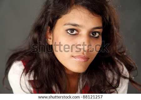 stock photo Portrait of Indian teen girl