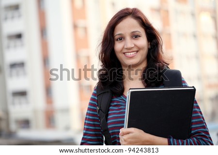 Cheerful Indian college student