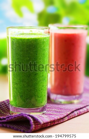 Summer drink, smoothie shakes, outdoor
