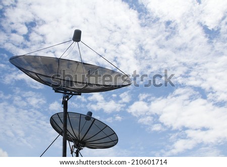 Satellite dish for communication broadcast and network outdoor