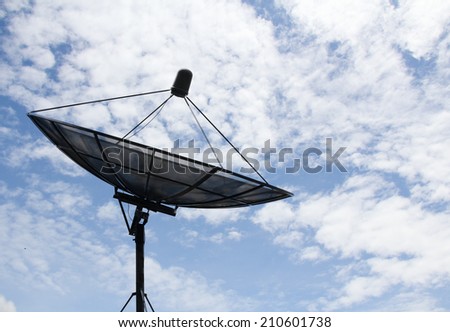 Satellite dish for communication broadcast and network outdoor