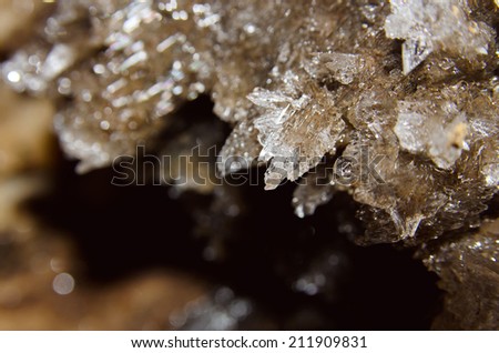 Druze crystals in the cave