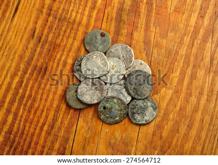 Set Coins Old silver Roman denarius