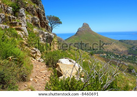 stock photo : Hiking trail and