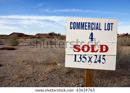 Empty Commercial Lot Sign