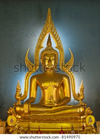 stock photo : The Peaceful Buddha Image Bangkok , Thailand