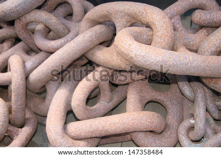 rusted boat chains