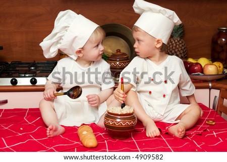 Babies In Kitchen