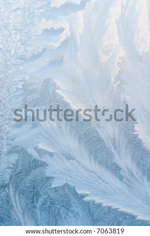 beautiful frosty window, good background for greeting-cards