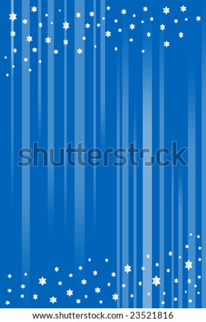 Abstract New Year decoration with blue colored background