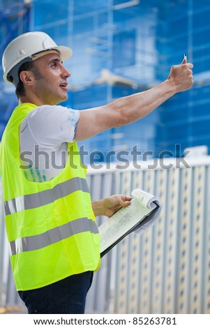 A builder or manager on a construction site