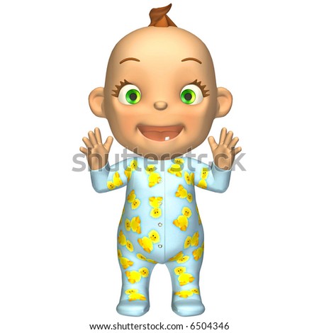 Baby Pictures Cartoon on Stock Photo   Illustration Of A Baby Cartoon With A Babygrow
