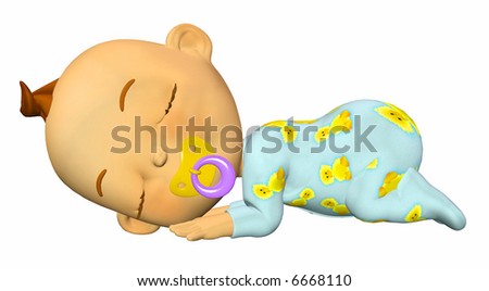 Sleepy Baby Cartoon