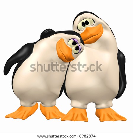In Love Penguins. stock photo : Penguins in Love