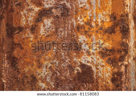 red and brown rust on metal