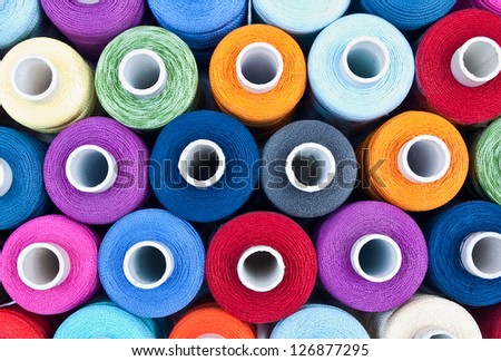 colorful embroidery thread