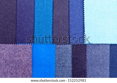 blue cloth samples