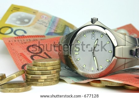 Conceptual image of \'time and money\'