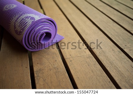 Yoga Mat with copy space Yoga Mat with copy space