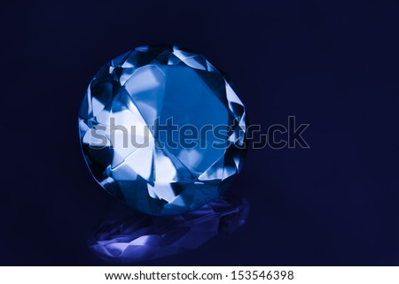 Close-up beautiful Blue   gem stones.