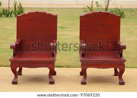 Two outdoor chair.