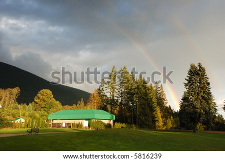rainbow over play field