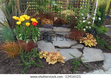 Small Space Patio Garden Design Stock Photo 12416521 : Shutterstock