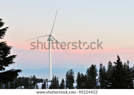 The Eye of the Wind, the giant wind turbine on top of Grouse Mountain