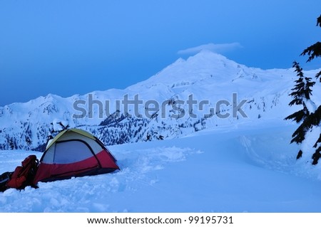 Snow Camping at Huntoon Point, Mt. Baker-Snoqualmie National Forest