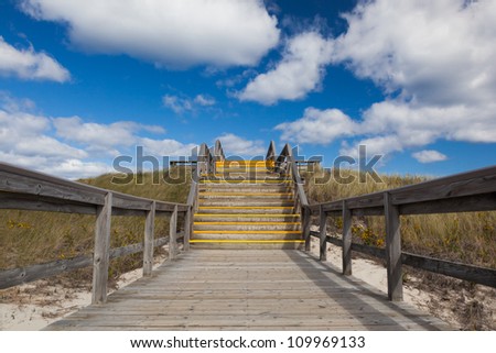 Stairs to heaven, Crane beach, Massachusetts, USA