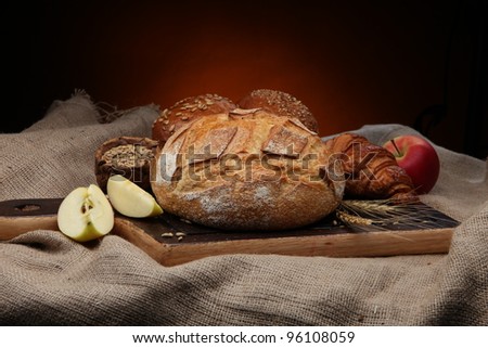 Breads and apple