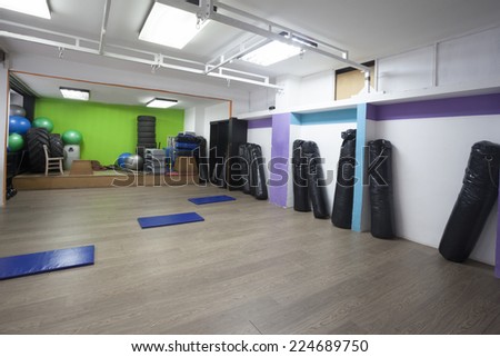 gym interior with equipment for cross-fit