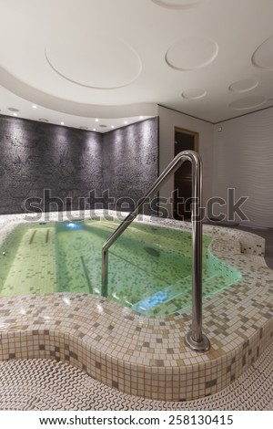 pool in hotel spa interior