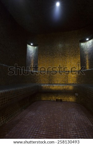 Turkish bath in a hotel spa interior
